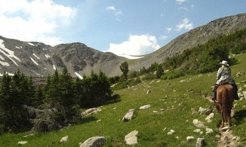 Full Day Horseback Trail Ride in Red Ldoge, Montana